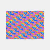 Farbenfrohe, bunt Abstrakte Muster Fleecedecke (Vorderseite (Horizontal))