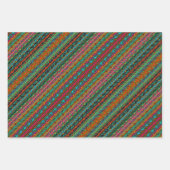 Farbenfrohe, bunt Abstrakte Muster Geschenkpapier Set (Vorderseite 3)