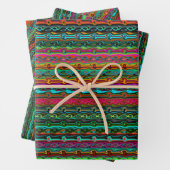 Farbenfrohe, bunt Abstrakte Muster Geschenkpapier Set (Beispiel)