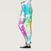 Farbenfrohe, bunt Abstrakte Muster Leggings (Links)