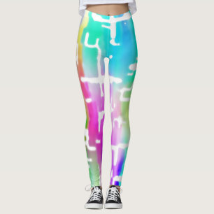 Farbenfrohe, bunt Abstrakte Muster Leggings