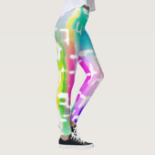 Farbenfrohe, bunt Abstrakte Muster Leggings (Rechts)