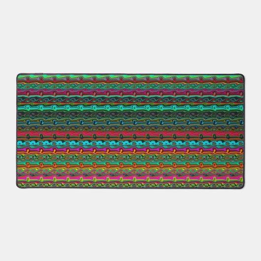 Farbenfrohe, bunt Abstrakte Muster Schreibtischunterlage (Vorderseite)