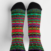 Farbenfrohe, bunt Abstrakte Muster Socken (Oben)