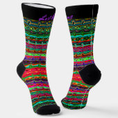 Farbenfrohe, bunt Abstrakte Muster Socken (Gewinkelt)