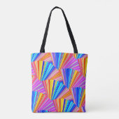 Farbenfrohe, bunt Abstrakte Muster Tasche (Rückseite)