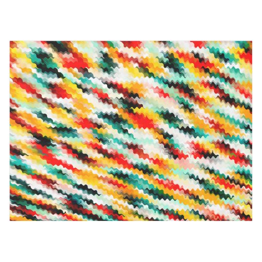 Farbenfrohe, bunt Abstrakte Muster Tischdecke (Vorderseite (Horizontal))