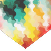 Farbenfrohe, bunt Abstrakte Muster Tischdecke (Schrägansicht)