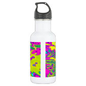 Farbenfrohe, bunt Abstrakte Muster Trinkflasche (Rückseite)