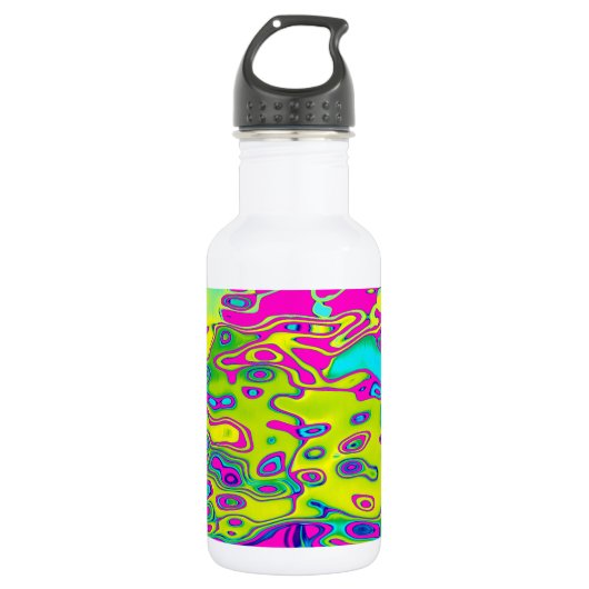 Farbenfrohe, bunt Abstrakte Muster Trinkflasche (Vorderseite)