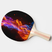 Farbenfrohe, bunte Flammen Tischtennis Schläger (Seitenansicht)