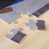 Farbenfrohe Burano Häuser am Abend Venedig Italien Puzzle (Seite)