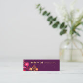 Farbenfrohe Burgundy Floral Boho Earring Display Mini Visitenkarte (Stehend Vorderseite)