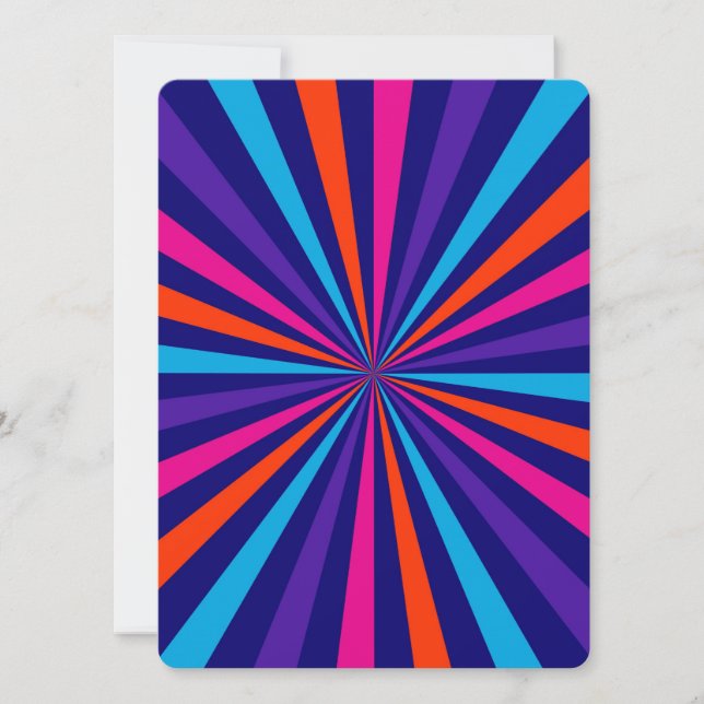 Farbenfrohe Burst Spinning Wheel Design (Vorderseite)