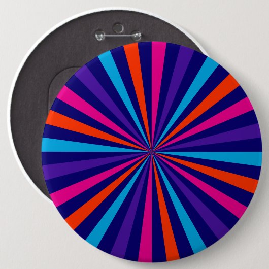 Farbenfrohe Burst Spinning Wheel Design Button (Vorne & Hinten)