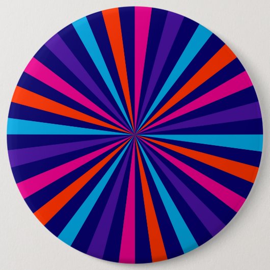 Farbenfrohe Burst Spinning Wheel Design Button (Vorderseite)
