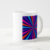 Farbenfrohe Burst Spinning Wheel Design Jumbo-Tasse (Vorderseite Rechts)