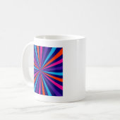 Farbenfrohe Burst Spinning Wheel Design Kaffeetasse (Vorderseite Links)