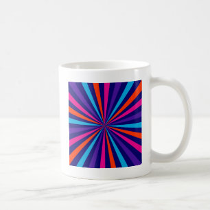 Farbenfrohe Burst Spinning Wheel Design Kaffeetasse
