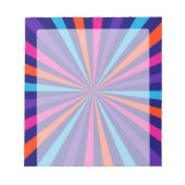 Farbenfrohe Burst Spinning Wheel Design Notizblock (Vorderseite)