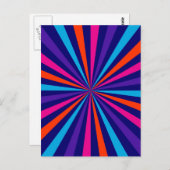 Farbenfrohe Burst Spinning Wheel Design Postkarte (Vorne/Hinten)