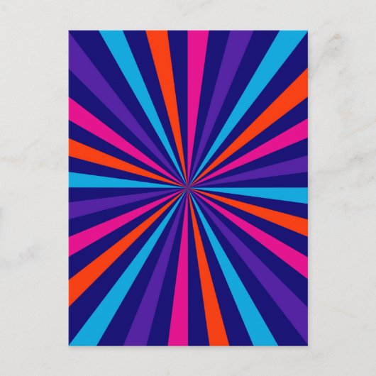 Farbenfrohe Burst Spinning Wheel Design Postkarte (Vorderseite)