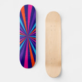 Farbenfrohe Burst Spinning Wheel Design Skateboard (Vorderseite)