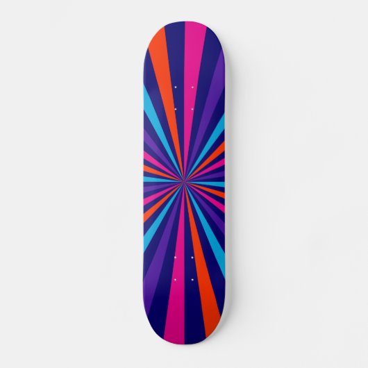 Farbenfrohe Burst Spinning Wheel Design Skateboard (Vorderseite)