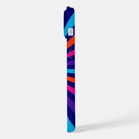 Farbenfrohe Burst Spinning Wheel Grafik iPhone Hülle (Linke Seite)