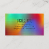 Farbenfrohe Business Card aus Edelstahl Visitenkarte (Rückseite)