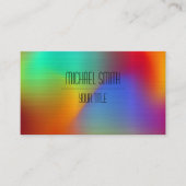 Farbenfrohe Business Card aus Edelstahl Visitenkarte (Vorderseite)