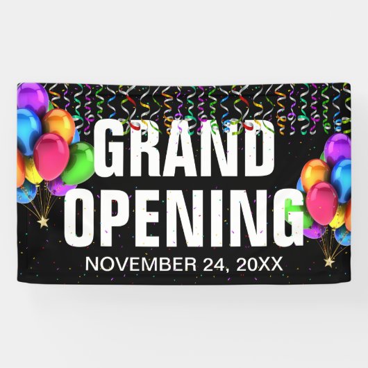 Farbenfrohe Business Grand Opening Banner (Horizontal)