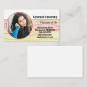 Farbenfrohe Business Marketing Custom Round Foto Visitenkarte (Vorne/Hinten)