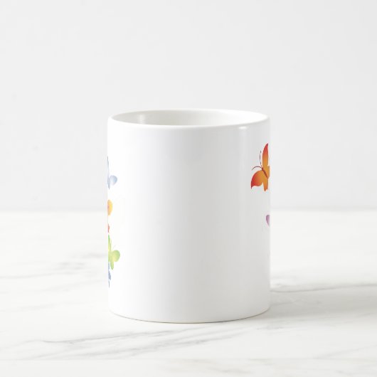 Farbenfrohe ButterFliegen Kaffeetasse (Mittel)