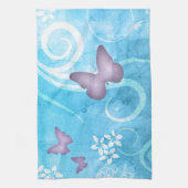 Farbenfrohe Butterfly Aquarellbilder Geschirrtuch (Vertikal)