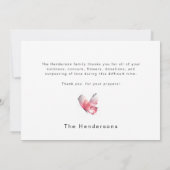 Farbenfrohe Butterfly-Beerdigung Danke (Rückseite)