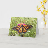 Farbenfrohe Butterfly-Begrüßung Karte (Gelbe Blume)
