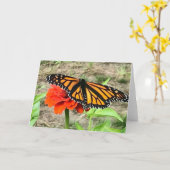 Farbenfrohe Butterfly-Begrüßung Karte (Gelbe Blume)