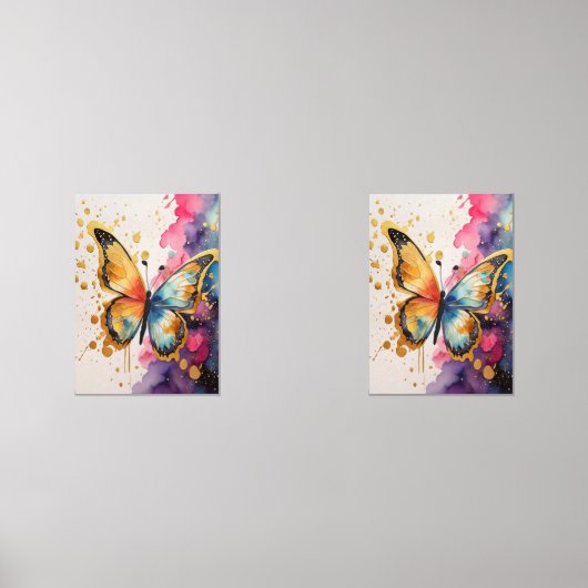 Farbenfrohe Butterfly Bilderwand Sets (Vorderseite)