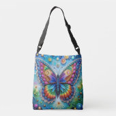 Farbenfrohe Butterfly Diamantfarbene Tasche (Rückseite)