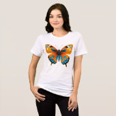 Farbenfrohe Butterfly-Fantasie Tri-Blend Shirt (Vorderseite voll)