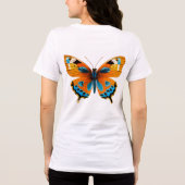 Farbenfrohe Butterfly-Fantasie Tri-Blend Shirt (Rückseite)