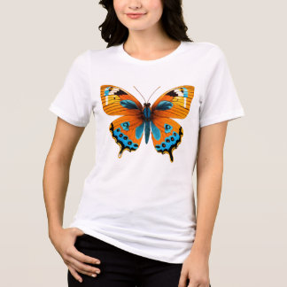 Farbenfrohe Butterfly-Fantasie Tri-Blend Shirt