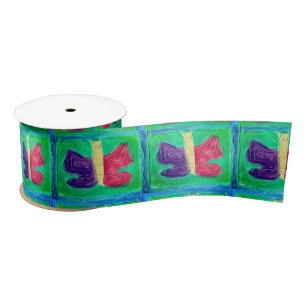 Farbenfrohe Butterfly Filter Grundlegende Satinband