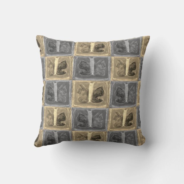 Farbenfrohe Butterfly | Filter | halber Rückgang | Kissen (Rückseite)