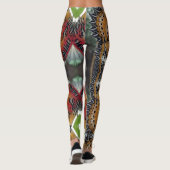 Farbenfrohe Butterfly-Flügelmuster Leggings (Rückseite)