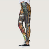 Farbenfrohe Butterfly-Flügelmuster Leggings (Links)