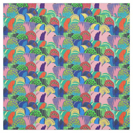 Farbenfrohe Butterfly-Flügelstoff Stoff (Muster)