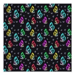 Farbenfrohe Butterfly Fotodruck