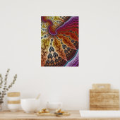 Farbenfrohe Butterfly-Fraktal Poster (Küche)